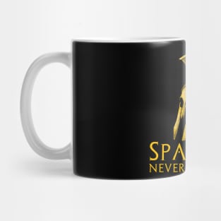 Spartans Never Surrender - Motivational Ancient Greek History Mug